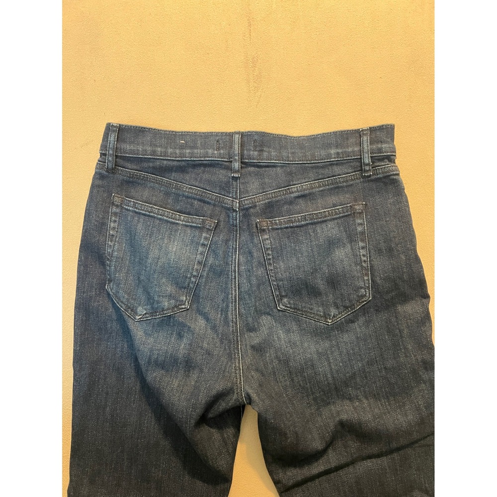 LOFT The Kick Crop Jeans Womens 29/8P Blue Dark Wash Button Fly High Rise Denim - Picture 10 of 11